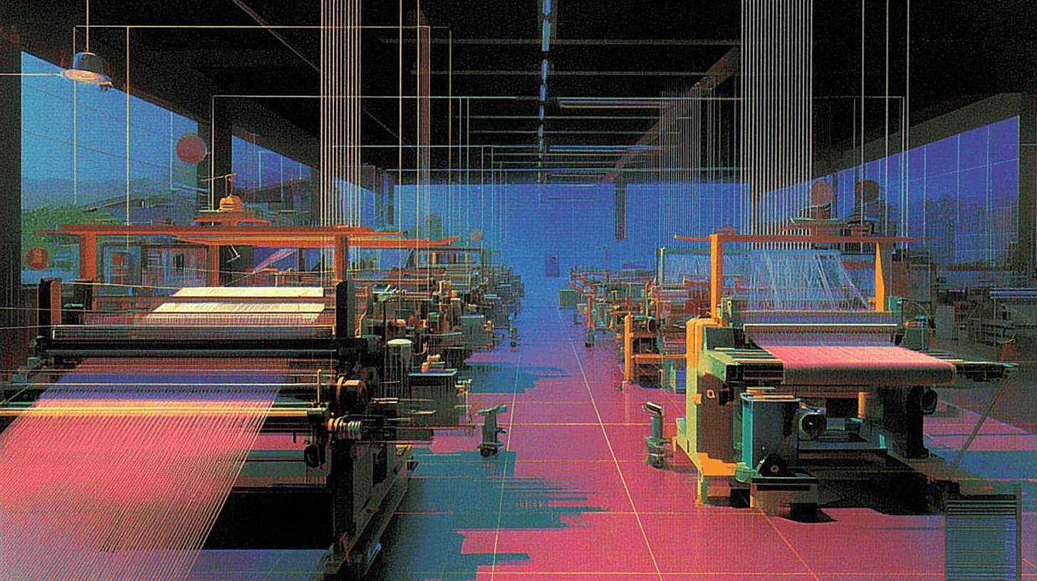 Looms in rows | DIGITALAX Web3 Fashion | CC0